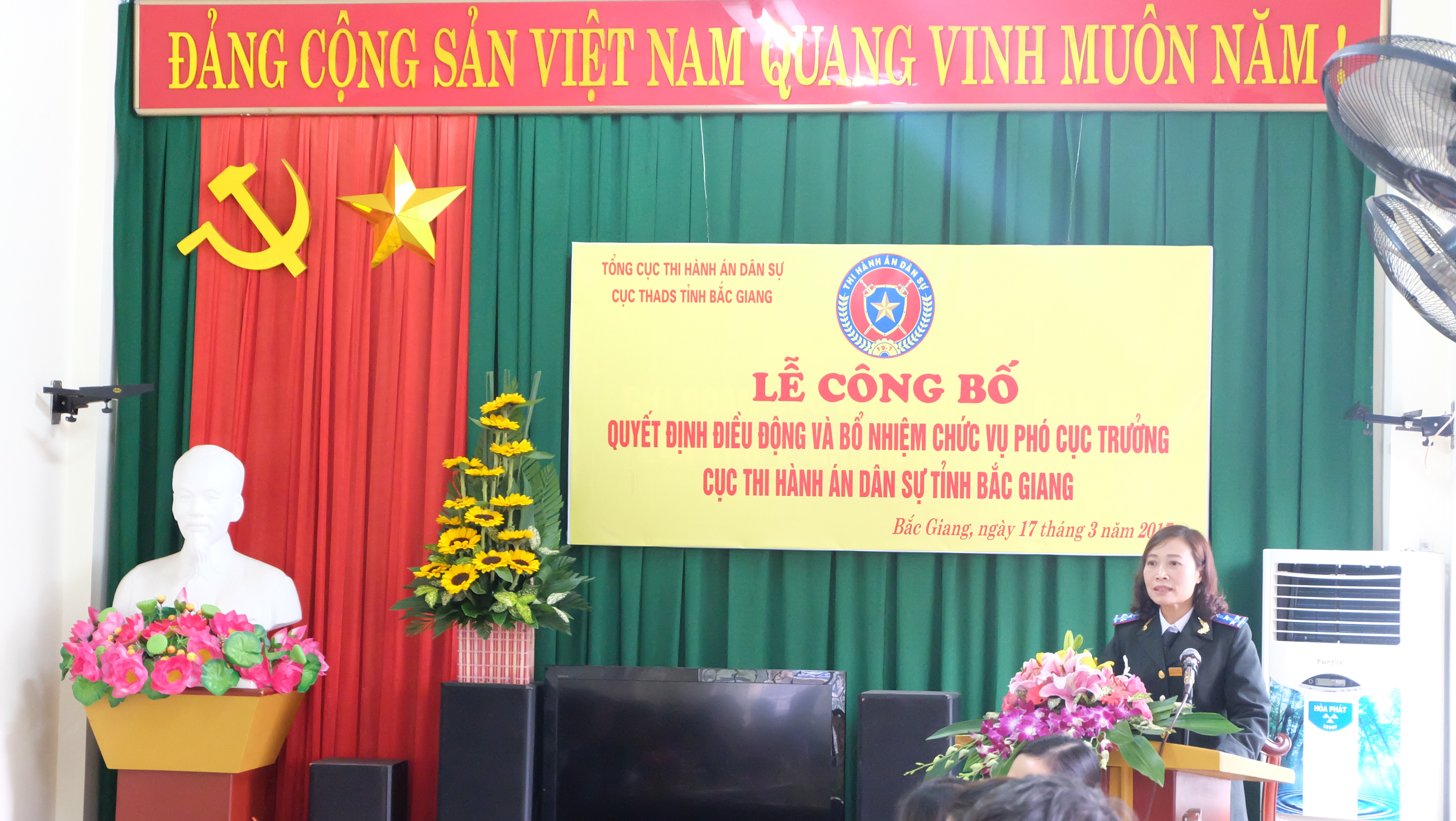 Lễ công bố và trao quyết định bổ nhiệm Phó Cục trưởng Cục Thi hành án dân sự tỉnh Bắc Giang