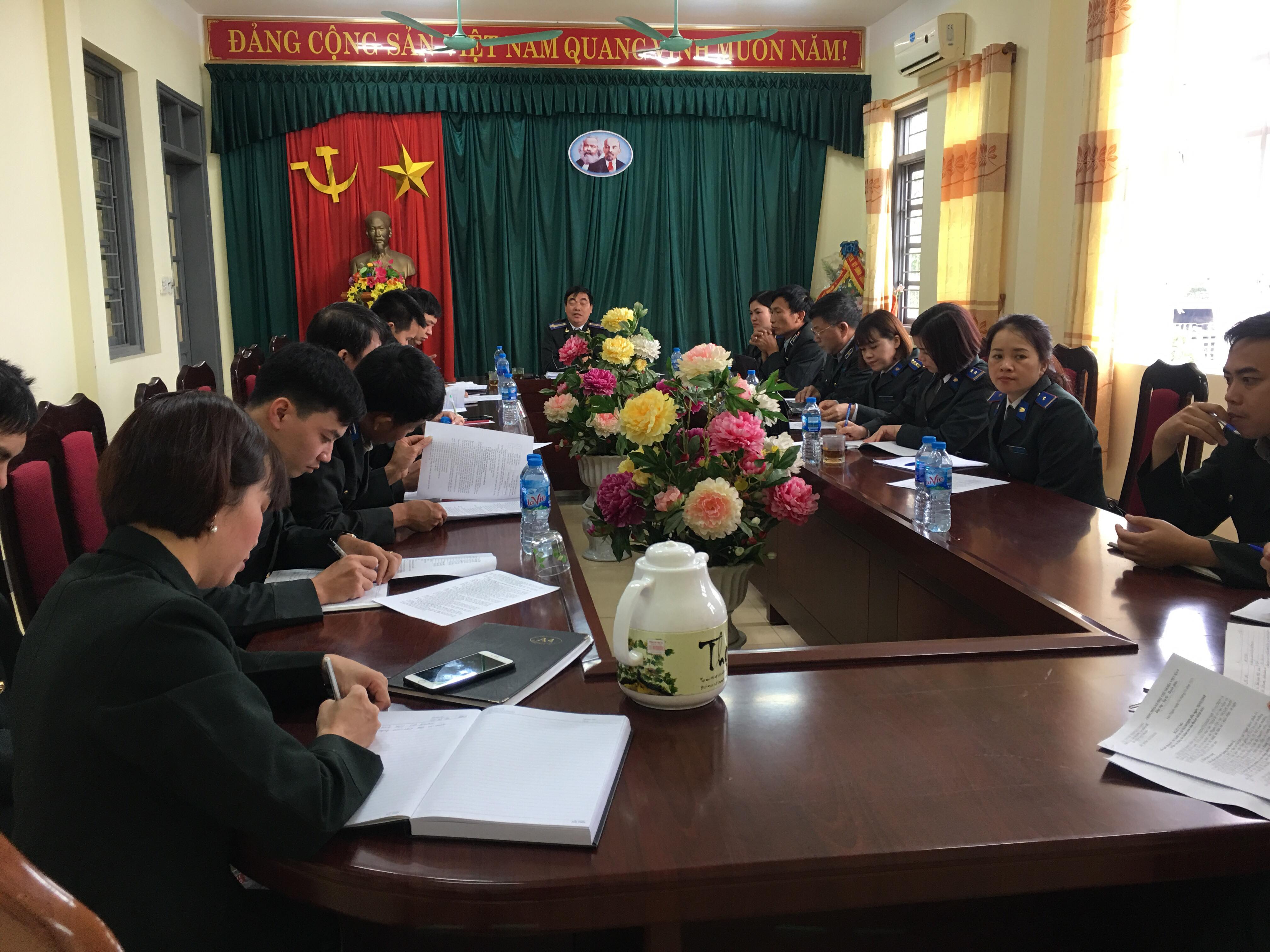 Thông qua dự thảo trực tiếp kiểm tra toàn diện công tác THADS tại Chi cục THADS huyện Lục Ngạn