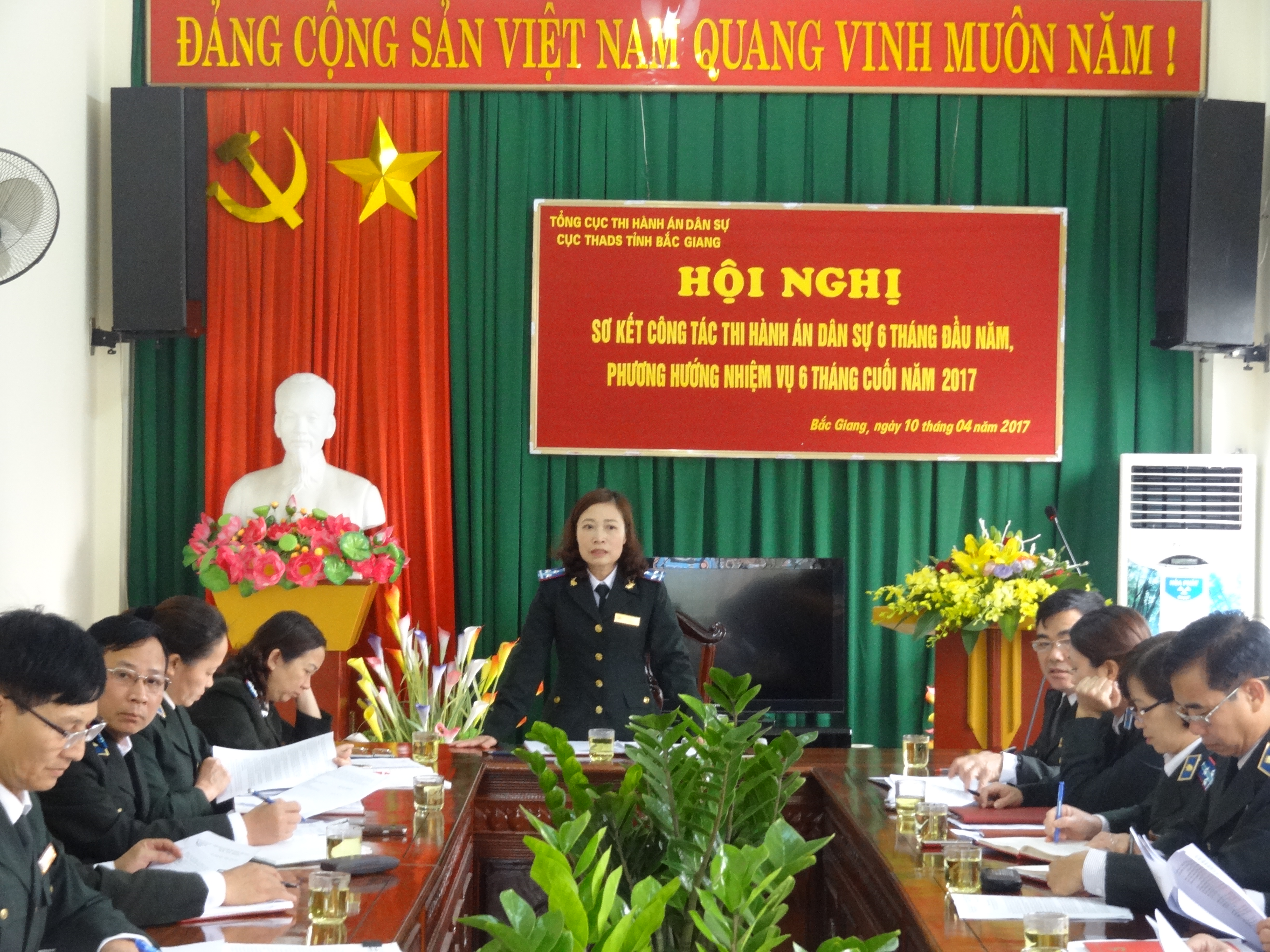 Cục Thi hành án dân sự tỉnh Bắc Giang tổ chức Hội nghị sơ kết công tác thi hành án dân sự 6 tháng đầu năm 2017