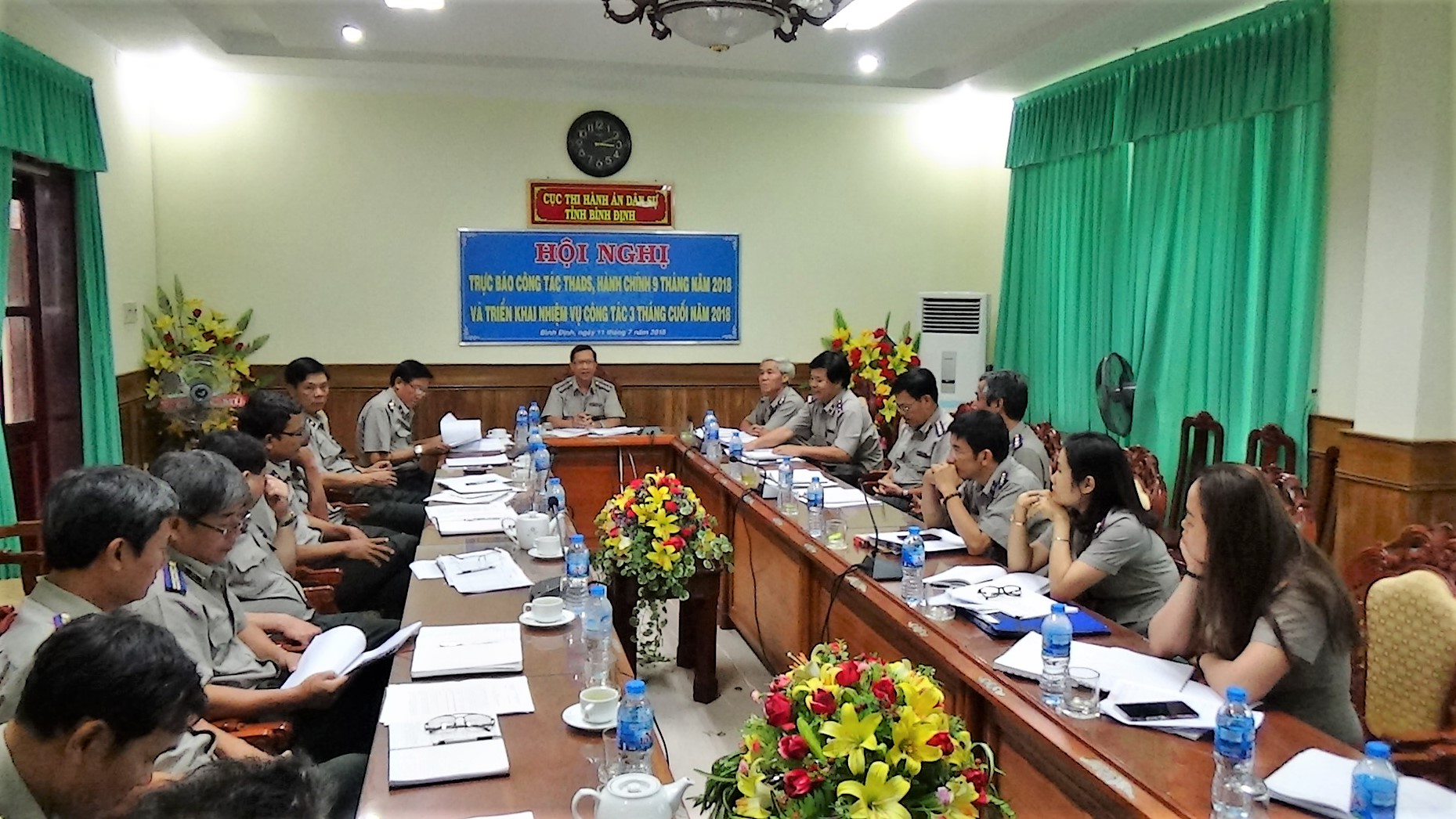 Cục Thi hành án dân sự tỉnh Bình Định tổ chức Hội nghị trực báo công tác Thi hành án dân sự, hành chính 9 tháng năm 2018 và triển khai nhiệm vụ công tác 3 tháng cuối năm 2018