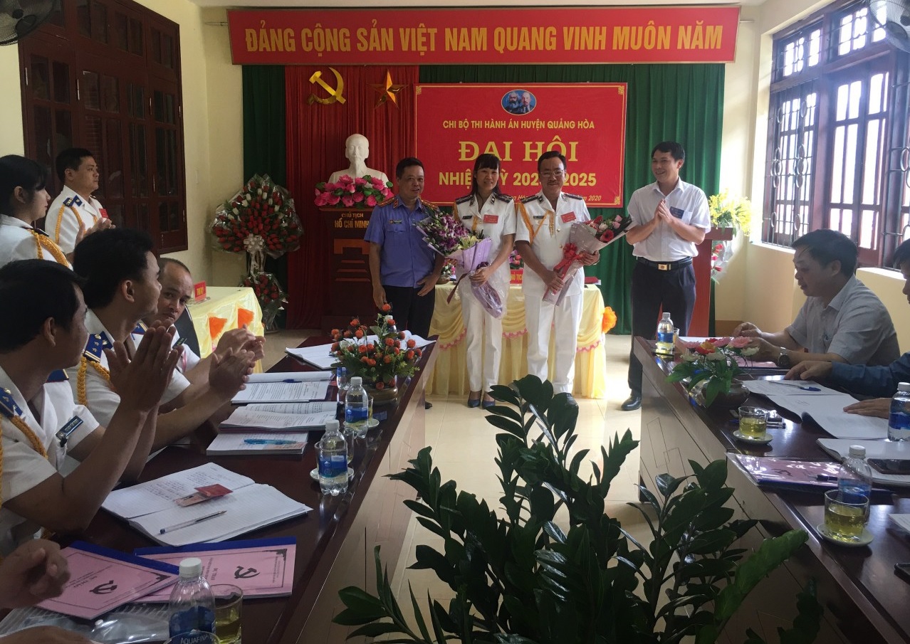 Chi bộ Thi hành án dân sự huyện Quảng Hòa tổ chức Đại hội nhiệm kỳ 2020-2025