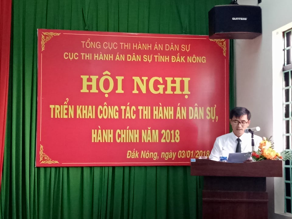 Cục Thi hành án dân sự tỉnh Đăk Nông tổ chức Hội nghị triển khai công tác thi hành án dân sự năm 2018