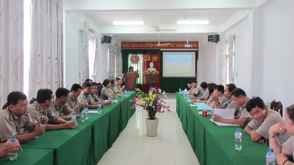 Chi cục THADS huyện Tam Nông triển khai thực hiện Thông tư liên ngành về thống kê thi hành án dân sự