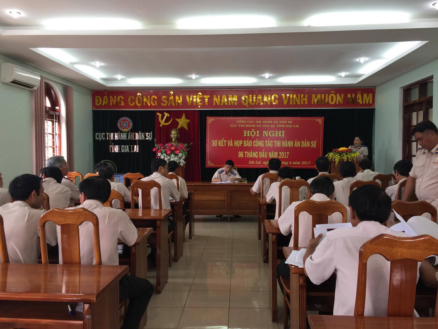 Cục Thi hành án dân sự tỉnh Gia Lai tổ chức Hội nghị sơ kết và họp báo công tác Thi hành án dân sự 6 tháng năm 2017