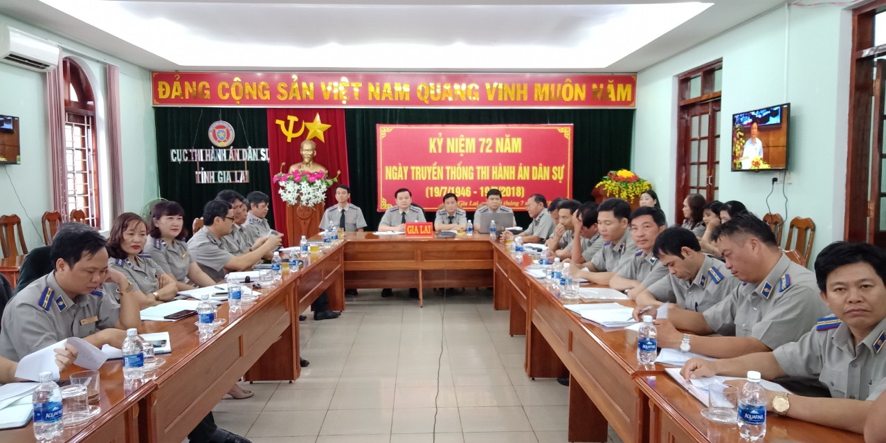 Cục Thi hành án dân sự tỉnh Gia Lai tổ chức Hội nghị sơ kết công tác Thi hành án dân sự 9 tháng năm 2018