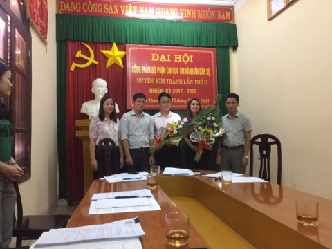 Chi cục Thi hành án dân sự huyện Kim Thành tổ chức Đại hội Công đoàn, nhiệm kỳ 2017-2022