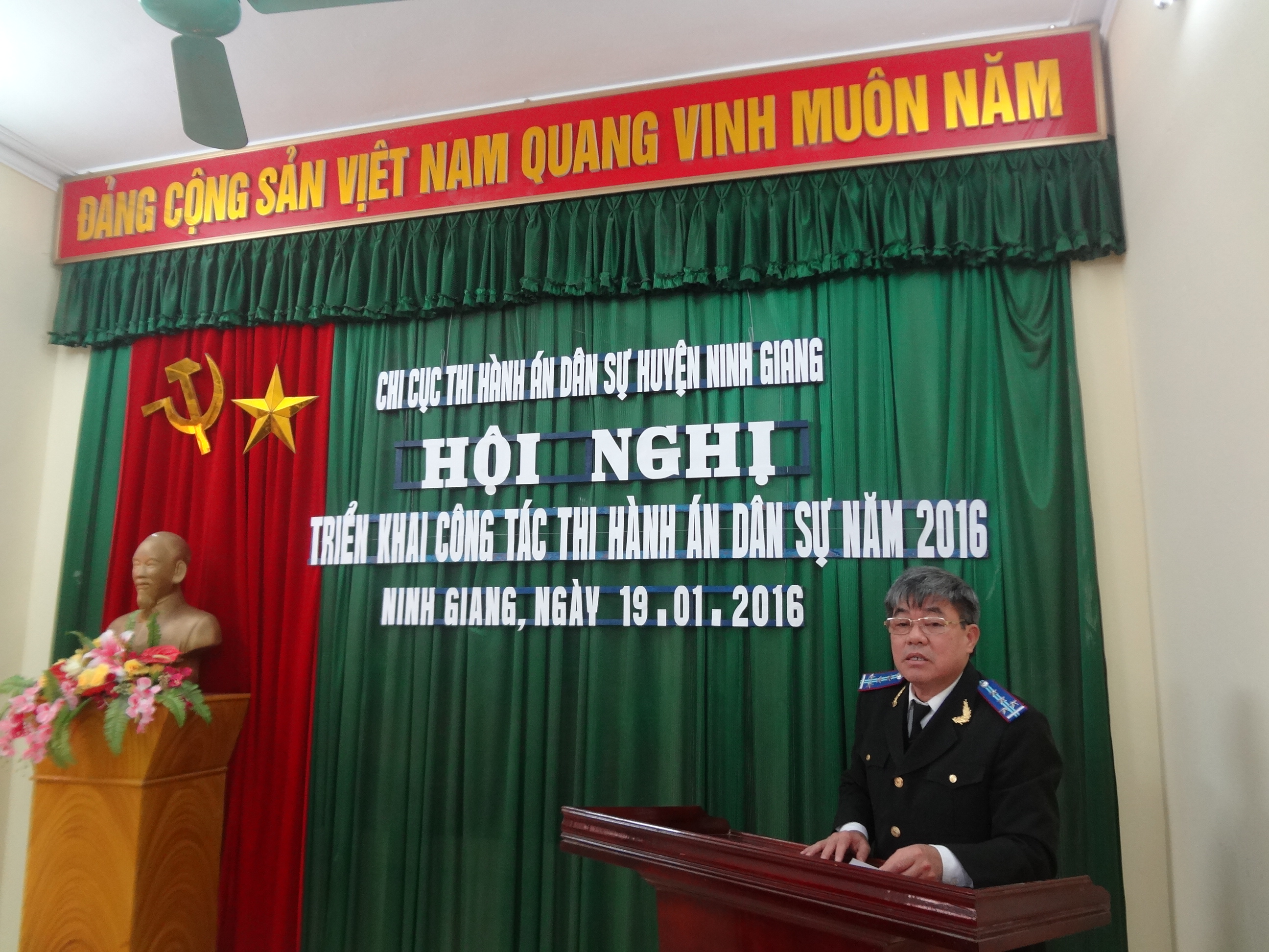 Chi cục Thi hành án dân sự huyện Ninh Giang tổ chức Hội nghị triển khai năm 2016