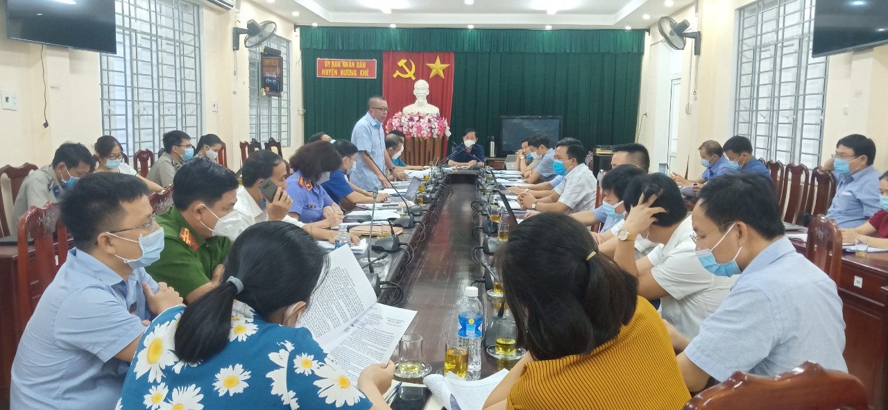 Ban chỉ đạo Thi hành án dân sự huyện Hương Khê tổ chức họp bàn giải quyết các vụ việc thi hành án dân sự có khó khăn, phức tạp trên địa bàn huyện