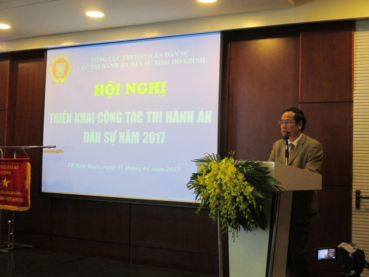 Cục Thi hành án dân sự tỉnh Hòa Bình tổ chức Hội nghị Giao ban công tác thi hành án dân sự quí III  Sơ kết công tác 9 tháng năm 2017