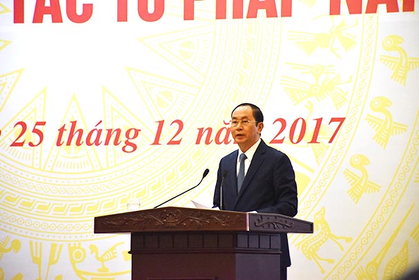Bài phát biểu của của Chủ tịch nước Trần Đại Quang tại Hội nghị triển khai công tác Tư pháp năm 2018