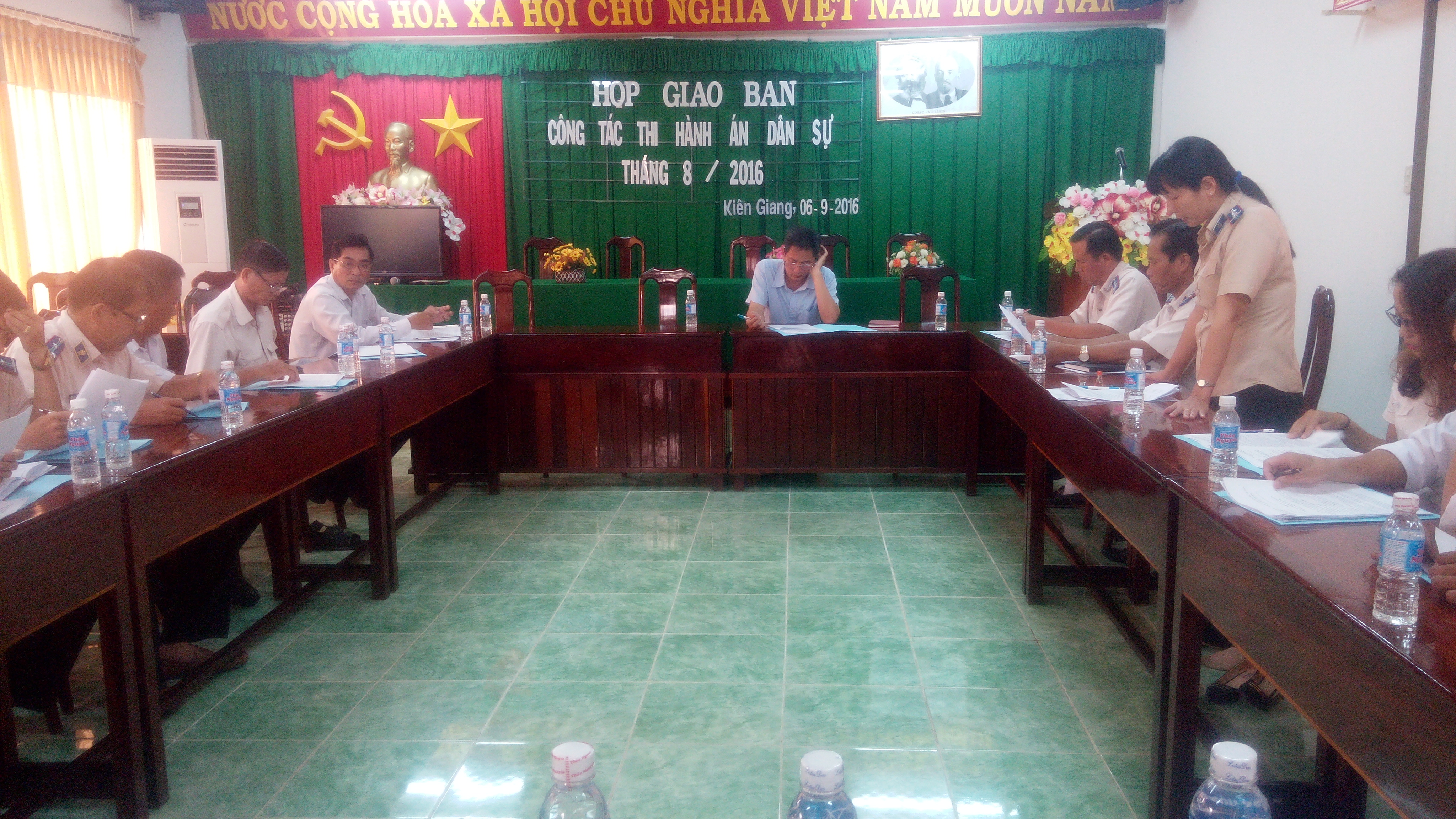 Cục Thi hành án dân sự tỉnh Kiên Giang họp giao ban tháng 8/2016