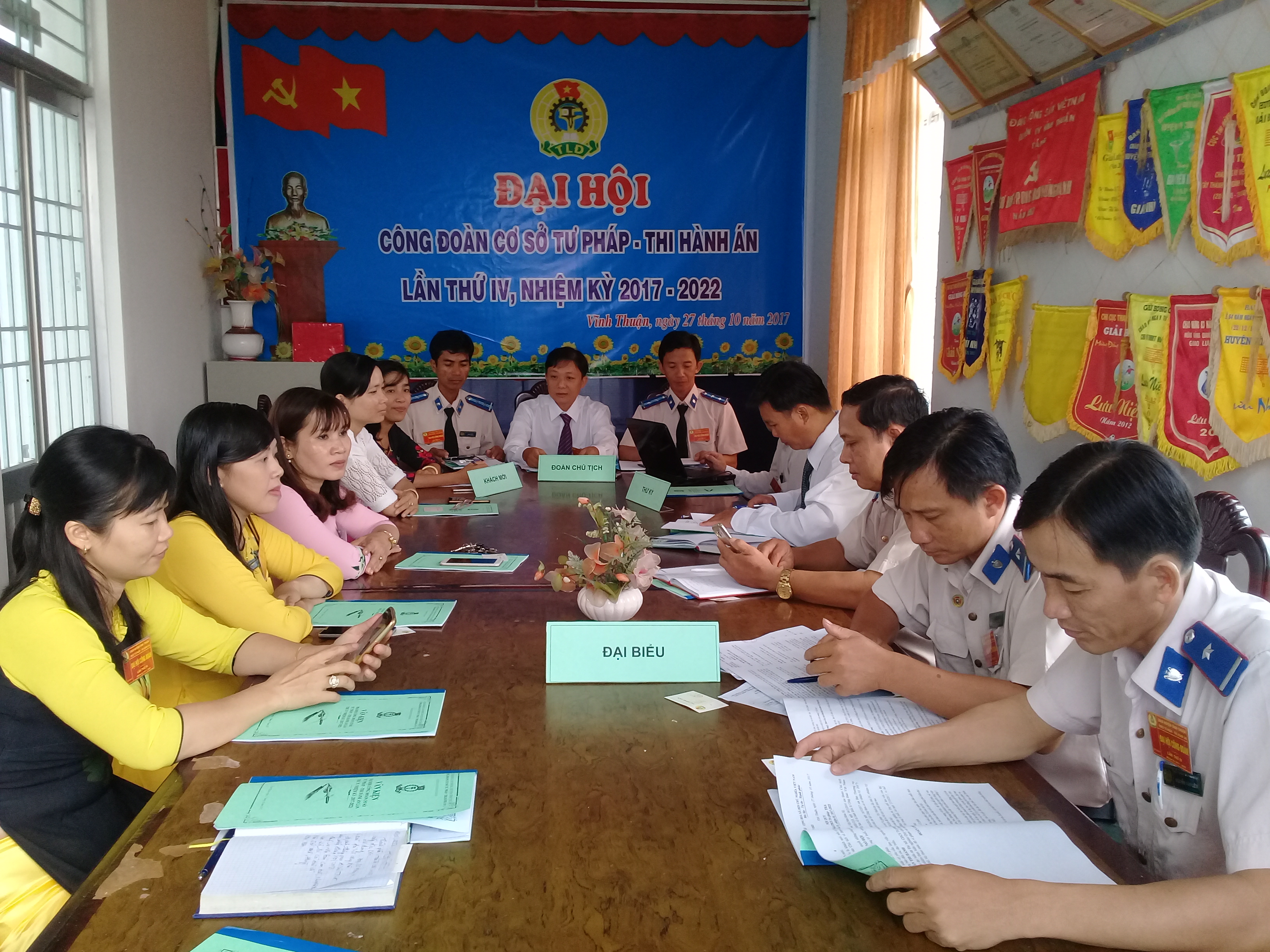 Chi cục Thi hành án dân sự huyện Vĩnh Thuận tổ chức Đại hội Công đoàn cơ sở lần thứ  IV (Nhiệm kỳ 2017 – 2022).