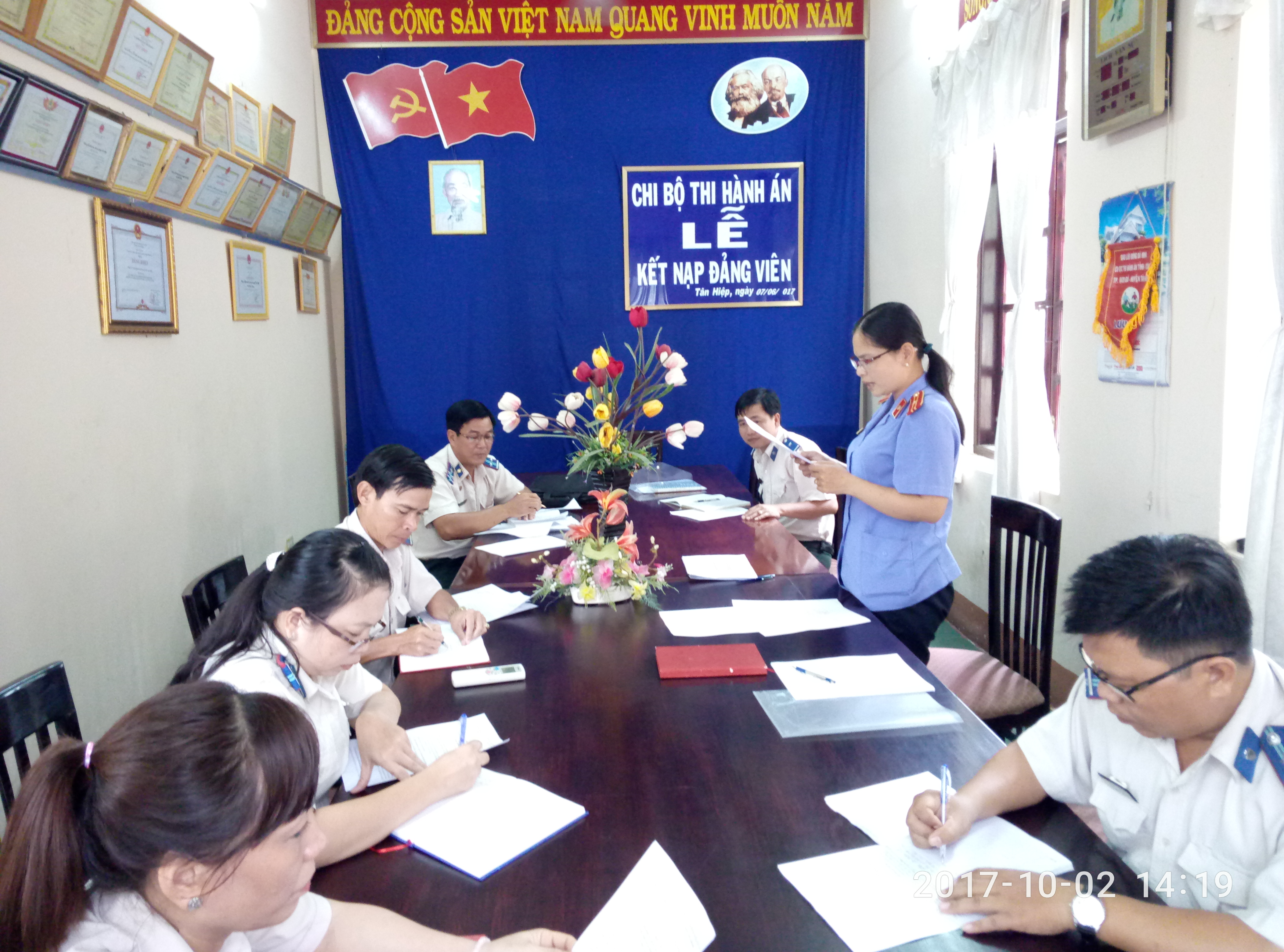 Trực tiếp kiểm sát hoạt động thi hành án dân sự đối với  Chi cục Thi hành án dân sự huyện Tân Hiệp