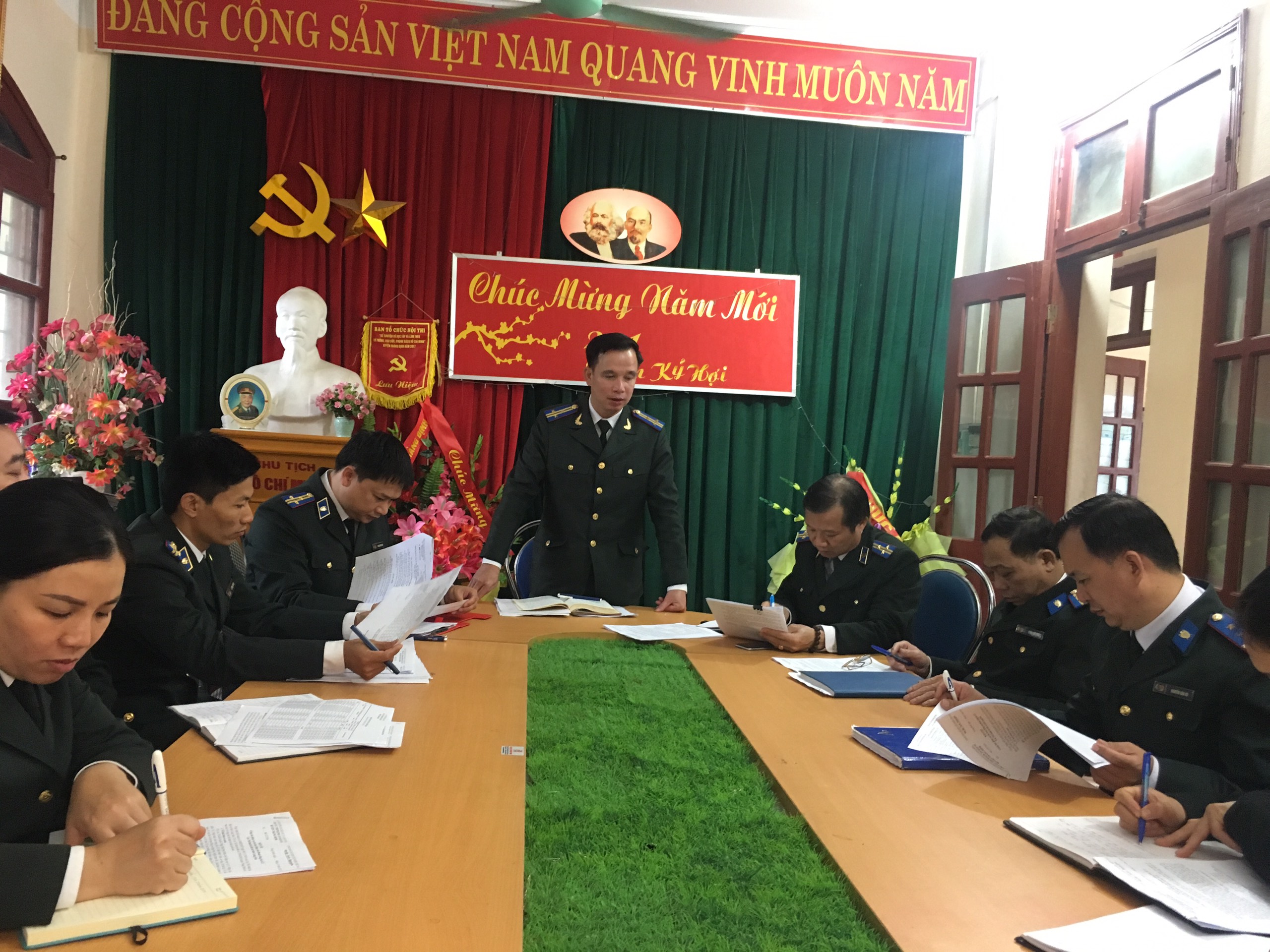 Đoàn công tác số 2 - Cục THADS tỉnh kiểm tra, đôn đốc, hướng dẫn tổ chức thi hành án tại Chi cục Thi hành án dân sự huyện Tràng Định
