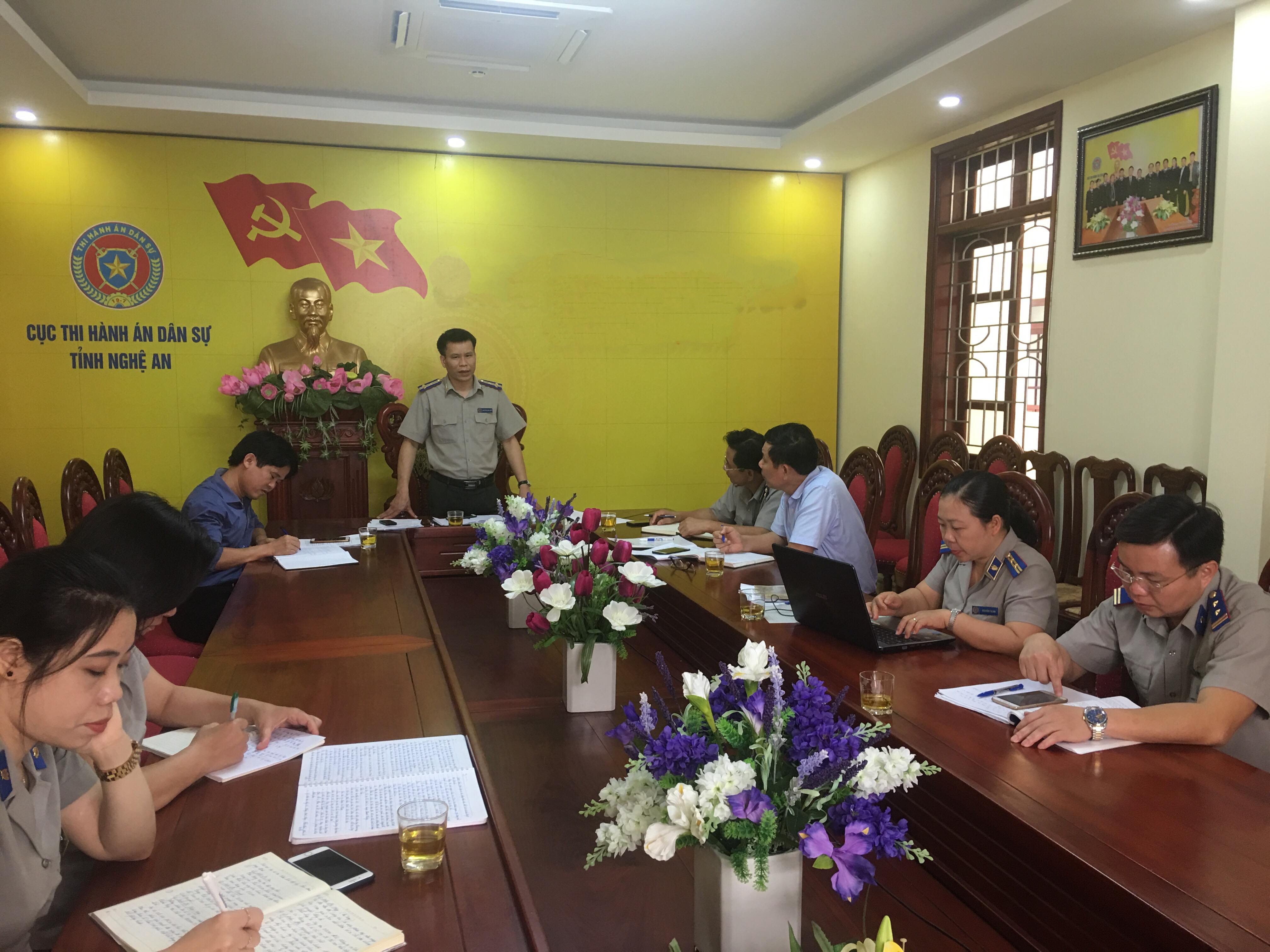 Cục THADS tỉnh Nghệ An tổ chức họp rút kinh nghiệm về việc giải quyết khiếu nại trong vụ Nguyễn Thị Tuyết - Nguyễn Mạnh Cường