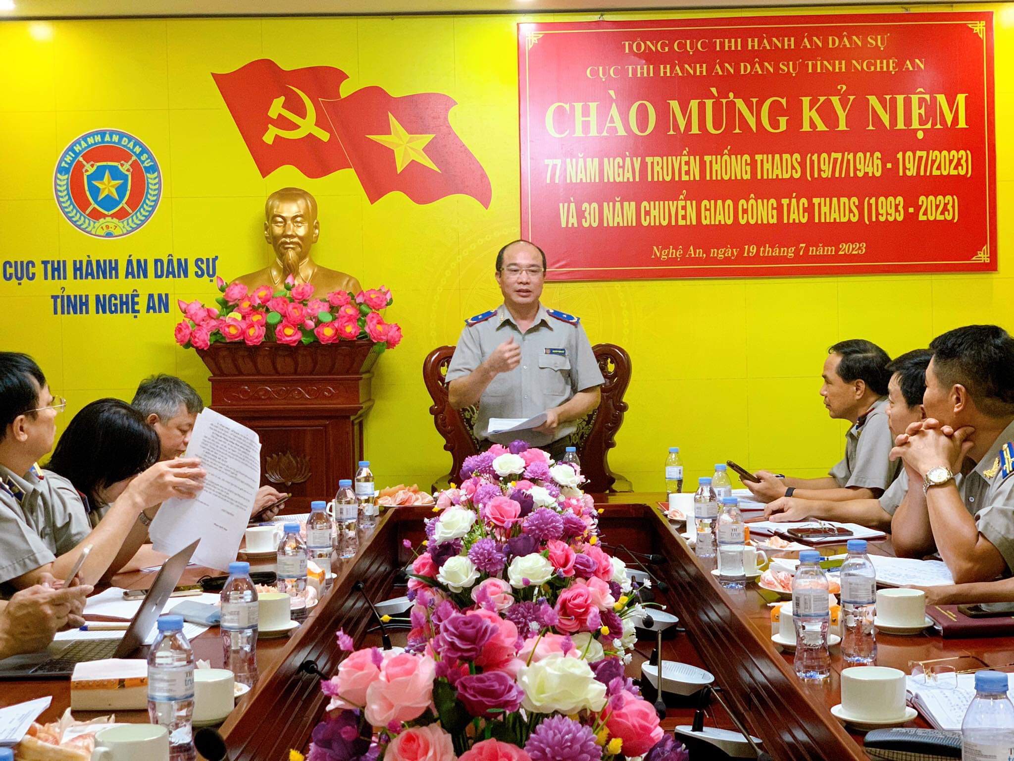 Phó Tổng cục trưởng Nguyễn Thắng Lợi làm việc với Cục Thi hành án dân sự tỉnh Nghệ An