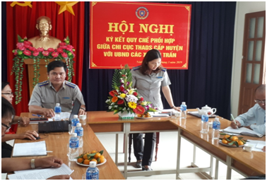 Ban Chỉ đạo THADS huyện Ninh Sơn tổ chức Hội nghị ký kết  Quy chế phối hợp THADS cấp huyện với UBND các xã, thị trấn
