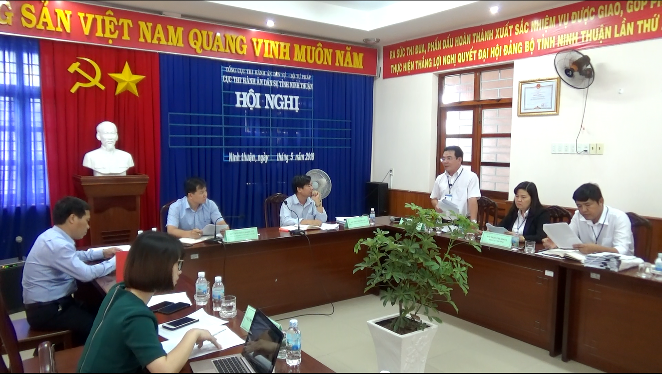 Đoàn Kiểm tra của Bộ Tư pháp kiểm tra công tác Tổ chức cán bộ tại Cục Thi hành án dân sự tỉnh Ninh Thuận