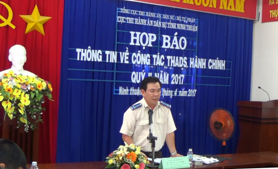 Cục Thi hành án dân sự tỉnh Ninh Thuận tổ chức Họp báo Quý II năm 2017.