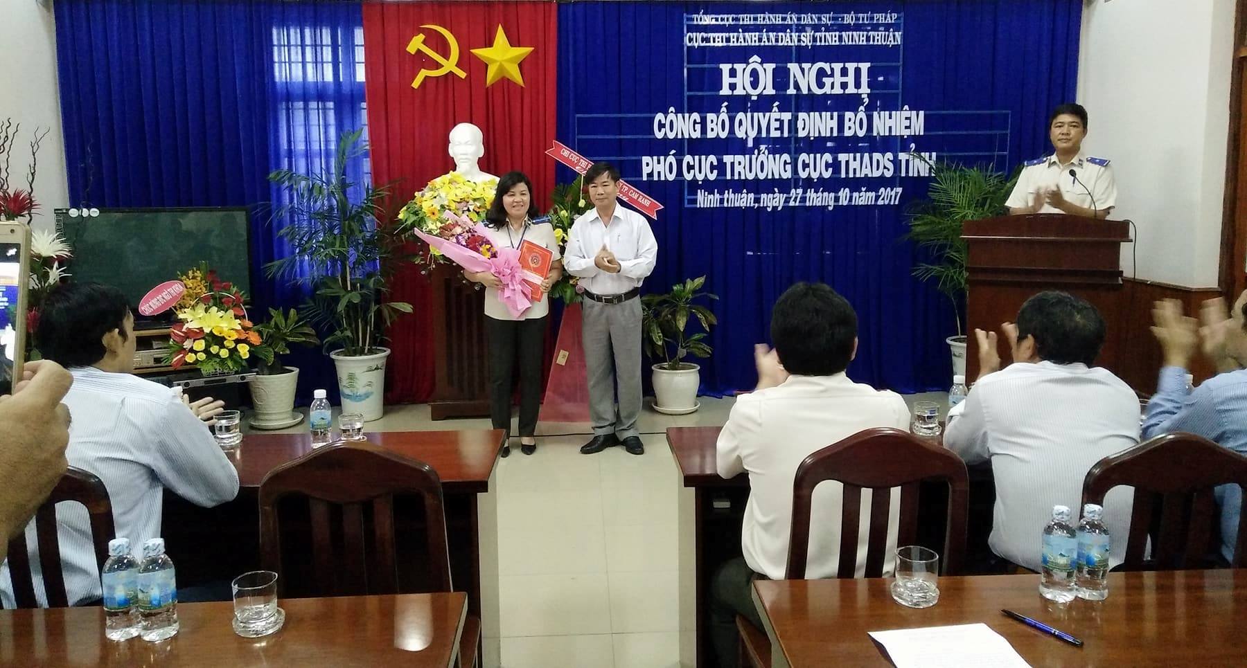 Lễ Công bố Quyết định bổ nhiệm Phó Cục trưởng Cục Thi hành án dân sự tỉnh Ninh Thuận