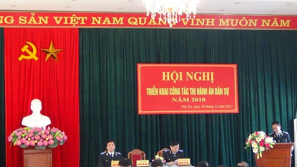 Cục thi hành án dân sự tỉnh Phú Thọ tổ chức Hội nghị triển khai công tác THADS, HC năm 2018