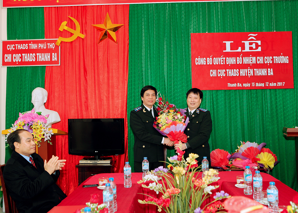 Công bố quyết định bổ nhiệm chức danh Chi cục trưởng huyện Thanh Ba, huyện Đoan Hùng