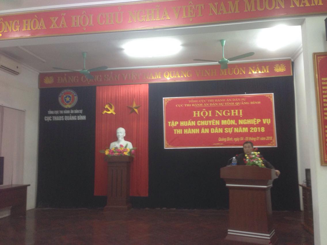 Cục Thi hành án dân sự tỉnh Quảng Bình tổ chức Hội nghị tập huấn chuyên môn, nghiệp vụ thi hành án dân sự năm 2018