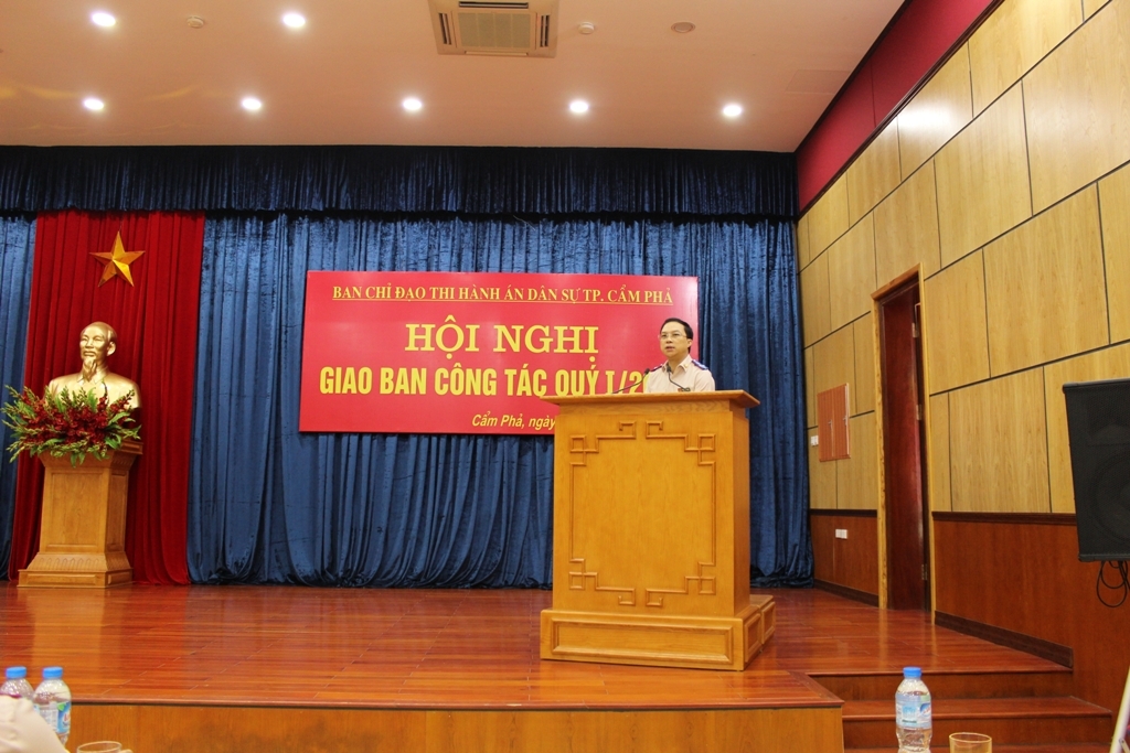 Ban Chỉ đạo Thi hành án dân sự thành phố Cẩm Phả tổ chức Hội nghị  giao ban công tác Quý 1/2017