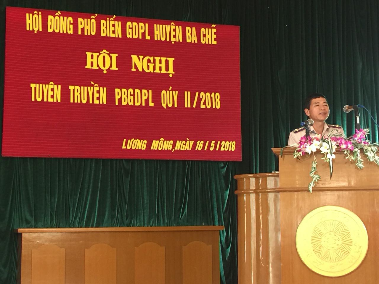 Chi cục Thi hành án dân sự huyện Ba Chẽ đã tổ chức các Hội nghị tuyên truyền, phổ biến Luật Thi hành án dân sự