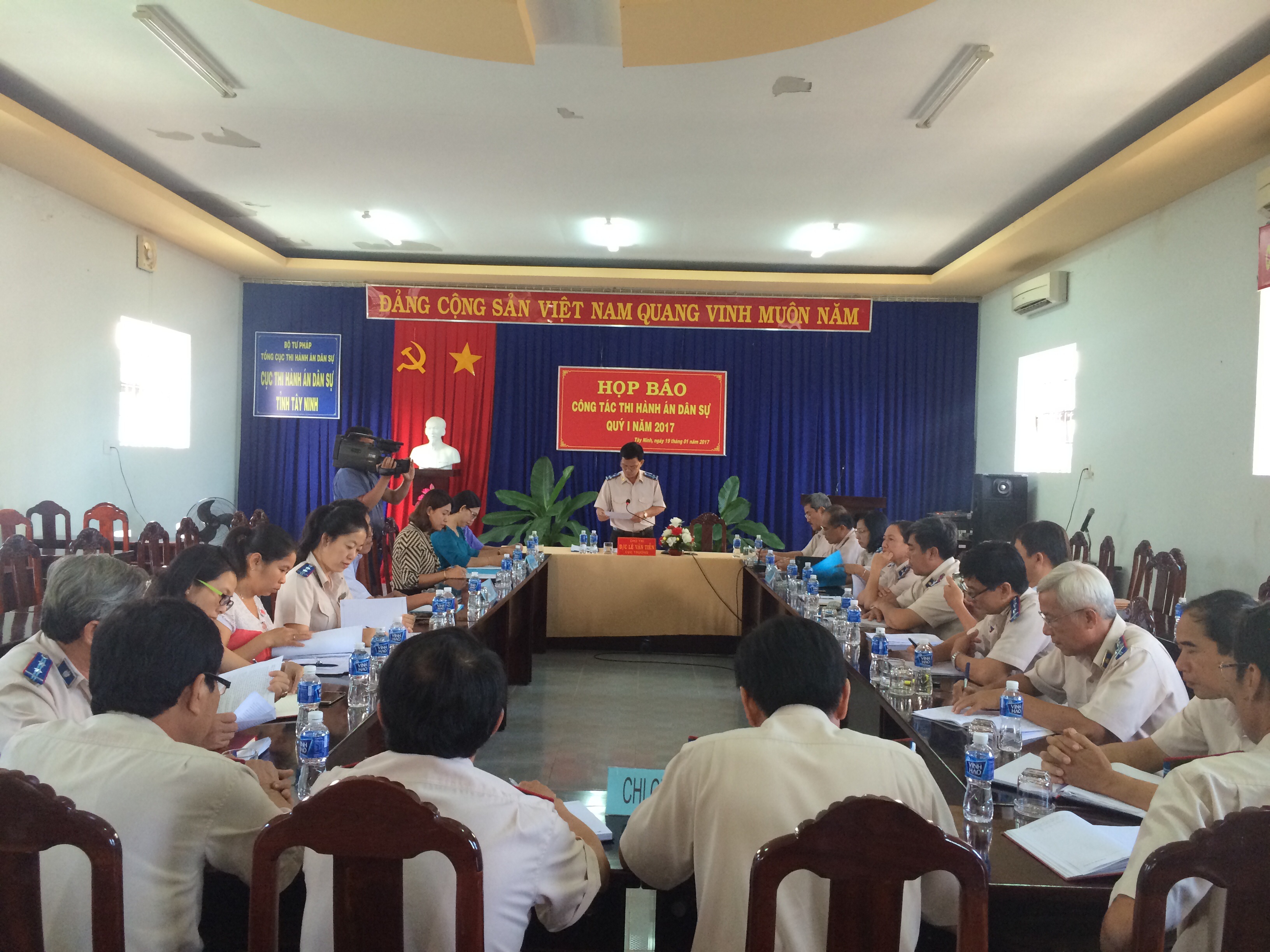 Cục Thi hành án dân sự tỉnh Tây Ninh tổ chức họp báo định kỳ Quý I/2017