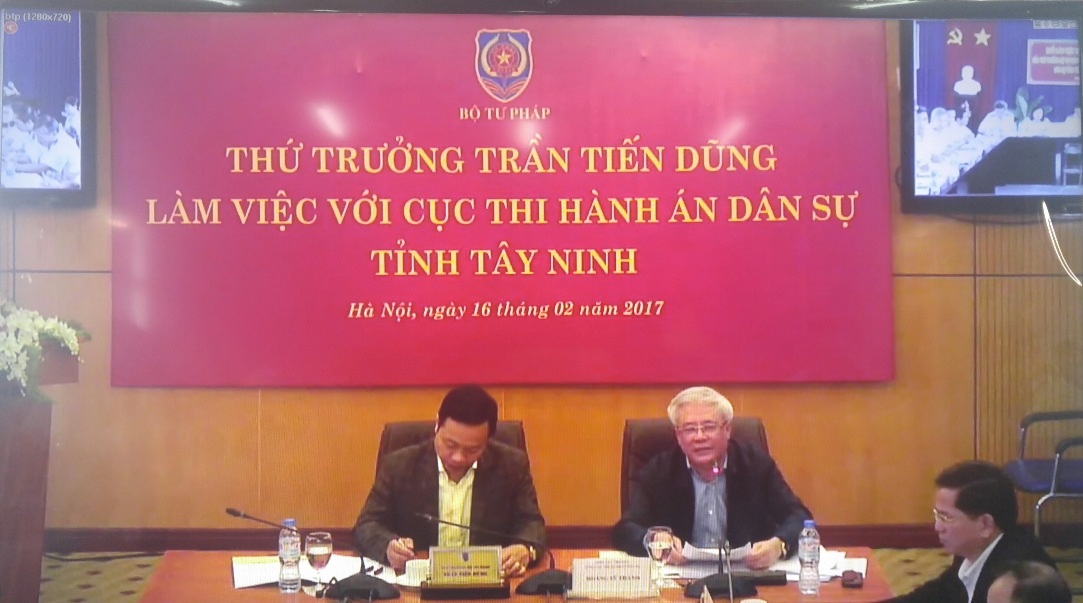 Thứ trưởng Bộ Tư pháp làm việc trực tuyến với Cục Thi hành án dân sự tỉnh Tây Ninh