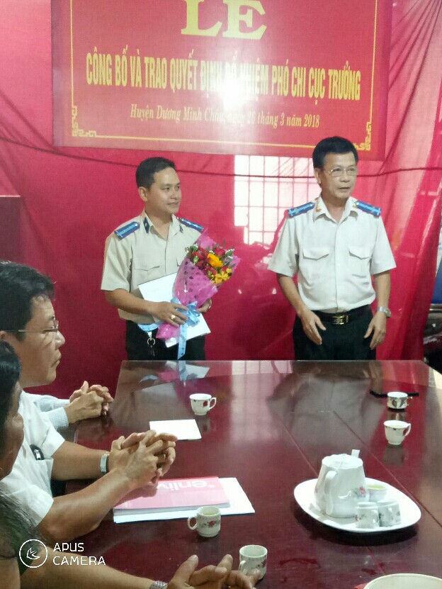 Lễ công bố, trao quyết định bổ nhiệm chức vụ Phó Chi cục trưởng Chi cục THADS huyện Dương Minh Châu, tỉnh Tây Ninh