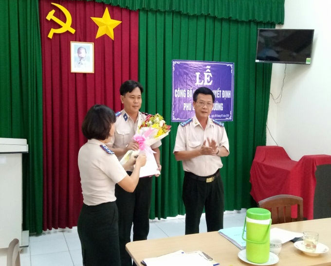 Lễ công bố, trao quyết định bổ nhiệm chức vụ Phó Chi cục trưởng Chi cục THADS huyện Hòa Thành, tỉnh Tây Ninh