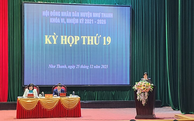 THADS Như Thanh: báo cáo công tác THADS tại kỳ họp của HĐND huyện