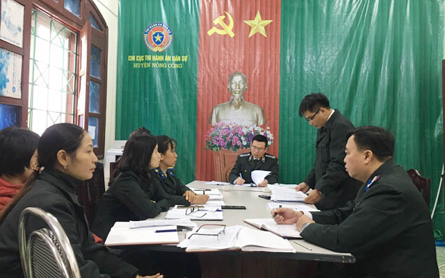 Chi bộ Chi cục THADS huyện Nông Cống: tổng kết công tác Đảng năm 2023, phương hướng, nhiệm vụ năm 2024