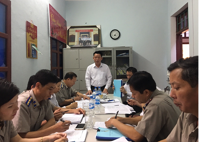 Cục trưởng Cục THADS tỉnh làm việc tại Chi cục THADS huyện Yên Định