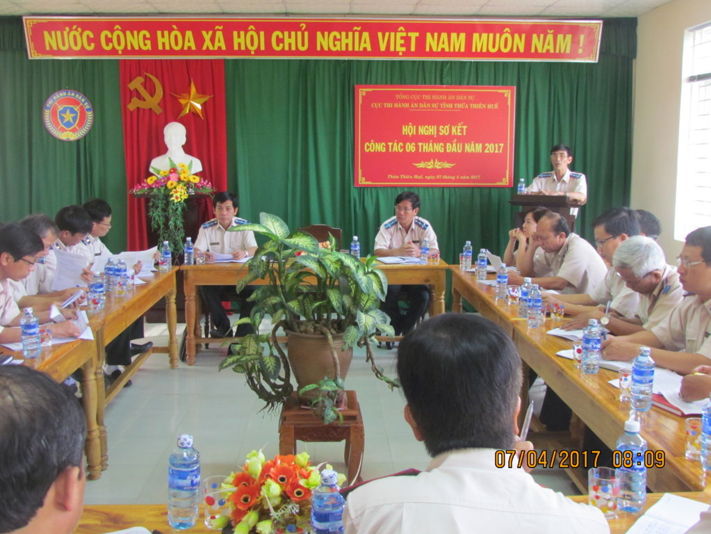 Cục Thi hành án dân sự tỉnh Thừa Thiên Huế tổ chức Hội nghị sơ kết công tác 06 tháng đầu năm 2017