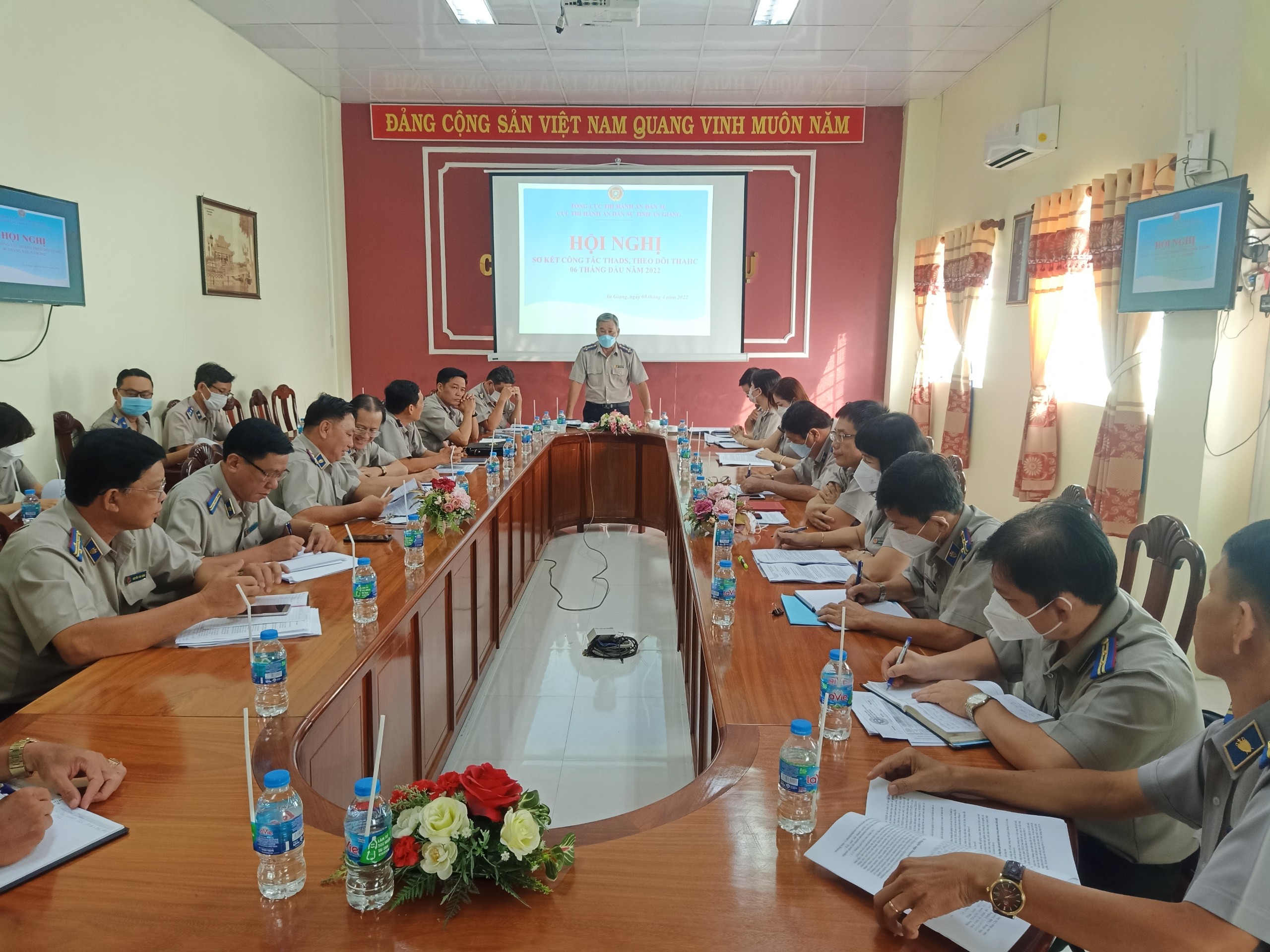 Cục THADS tỉnh An Giang tổ chức Hội nghị sơ kết công tác thi hành án dân sự, theo dõi thi hành án hành chính 06 tháng đầu năm 2022
