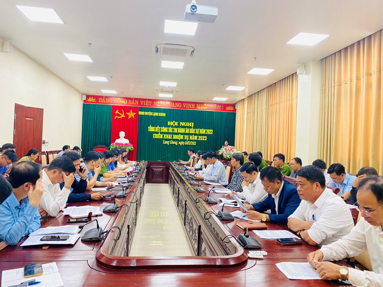 Ban chỉ đạo Thi hành án dân sự huyện Lạng Giang tổ chức Hội nghị tổng kết công tác năm 2022, triển khai nhiệm vụ năm 2023