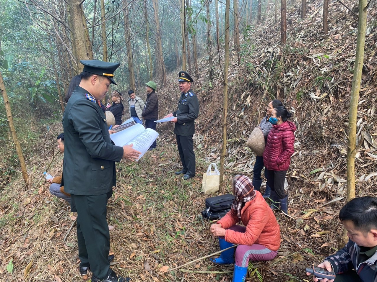 Sơn Động: Tổ chức cưỡng chế giao đất và tài sản trên đất tại thị trấn Tây Yên Tử cho người được thi hành án theo quyết định của Bản án có hiệu lực pháp luật