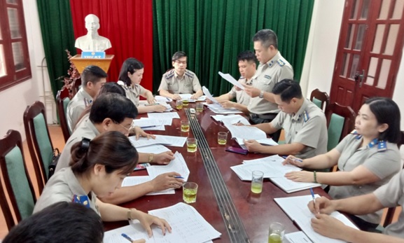 Cục Thi hành án dân sự tỉnh Bắc Giang kiểm tra toàn diện công tác thi hành án dân sự, hành chính tại Chi cục THADS huyện Yên Dũng