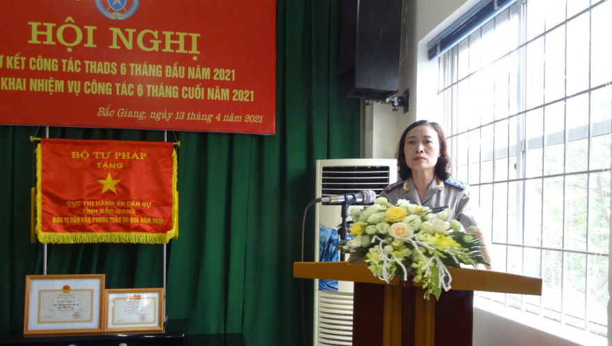 Cục THADS tỉnh Bắc Giang tổ chức Hội nghị  sơ kết công tác THADS, theo dõi THAHC 6 tháng đầu năm 2021