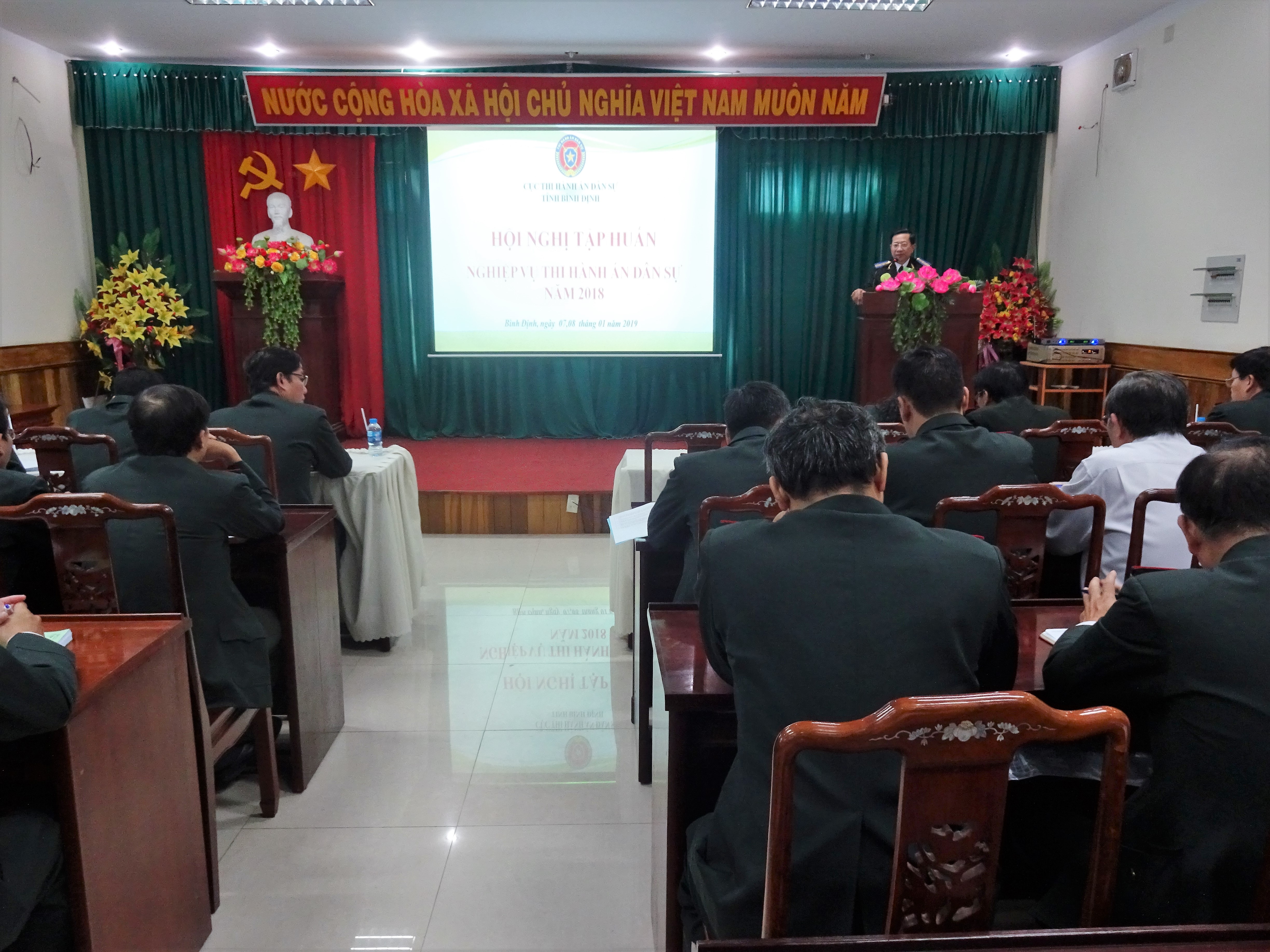 Khai mạc Hội nghị tập huấn nghiệp vụ thi hành án dân sự năm 2018 tại Cục Thi hành án dân sự tỉnh Bình Định