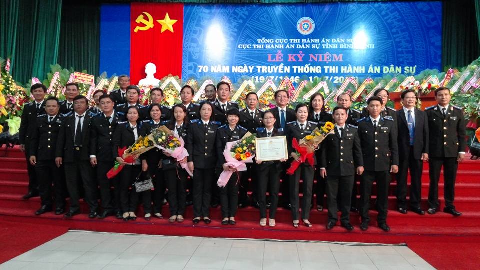 Cục Thi hành án dân sự tỉnh Bình Định long trọng tổ chức Lễ kỷ niệm 70 năm ngày Truyền thống Thi hành án dân sự (19/7/1946 – 19/7/2016)