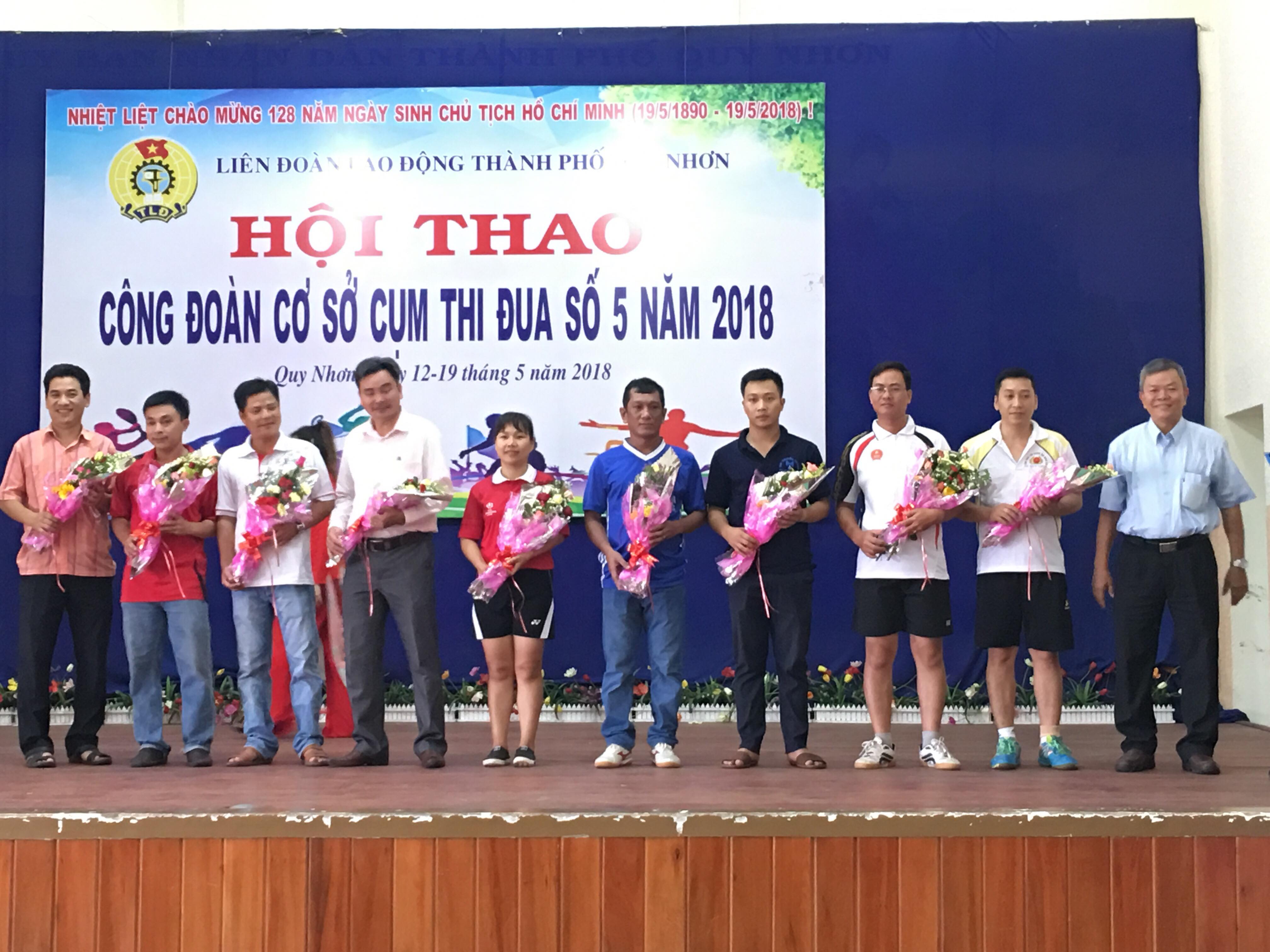 Hội thao Công đoàn cơ sở Cụm thi đua số 5 thuộc Liên đoàn lao động  thành phố Quy Nhơn lần thứ III, năm 2018