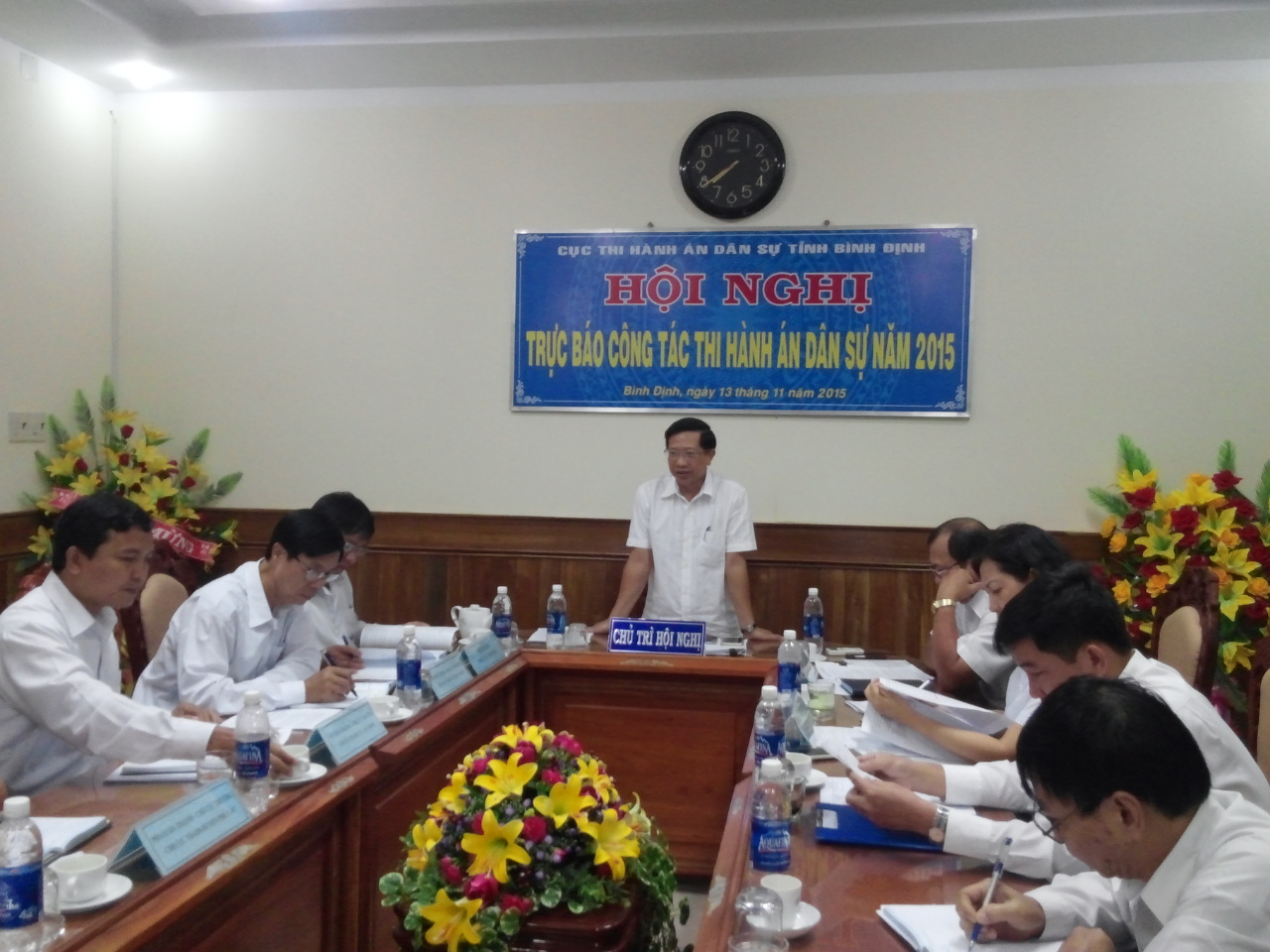 Cục Thi hành án dân sự tỉnh Bình Định tổ chức hội nghị trực báo và triển khai một số nội dung công tác năm 2016.
