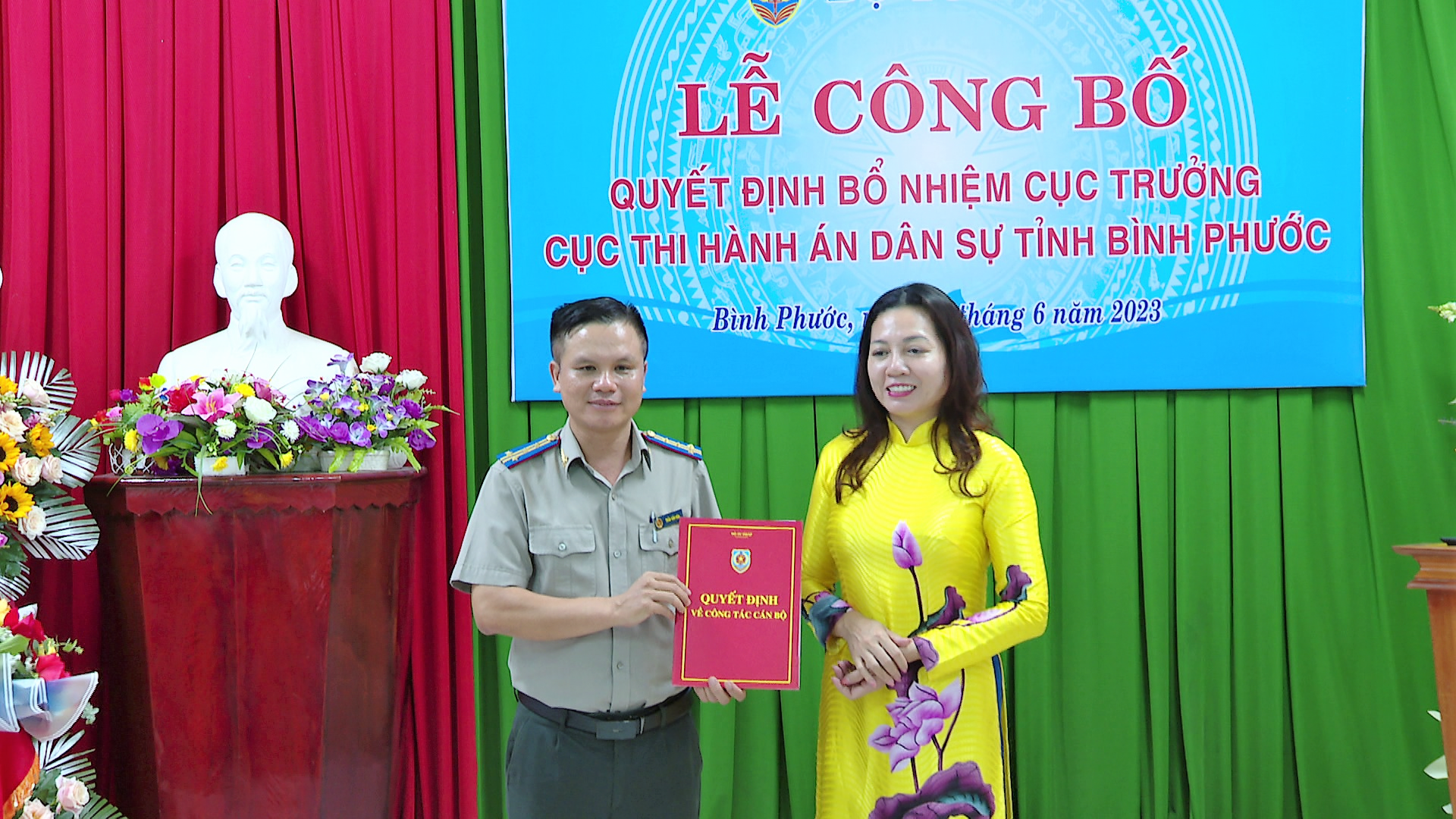 Công bố quyết định bổ nhiệm Cục trưởng Cục Thi hành án Dân sự tỉnh Bình Phước