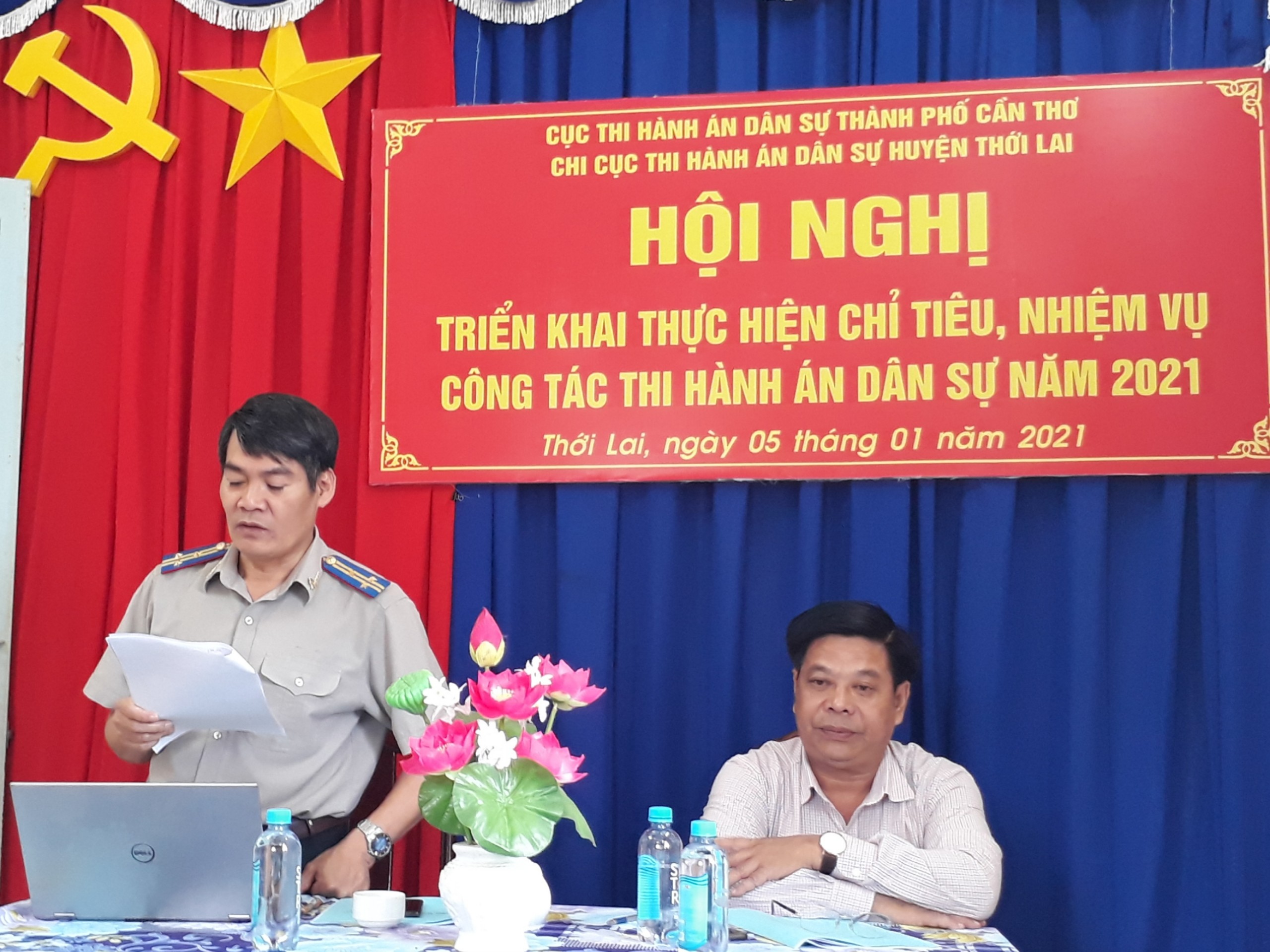 Chi cục Thi hành án dân sự huyện Thới Lai tổ chức triển khai công tác thi hành án dân sự, hành chính năm 2021