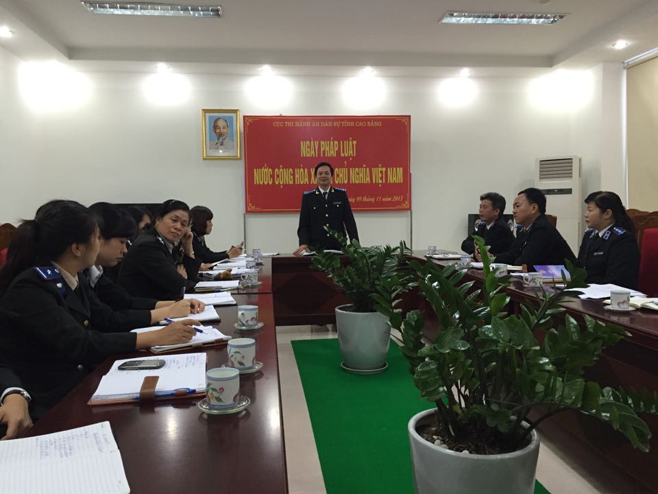 Cục Thi hành án dân sự tỉnh Cao Bằng tổ chức Ngày pháp luật Nước Cộng hòa xã hội Chủ nghĩa Việt Nam