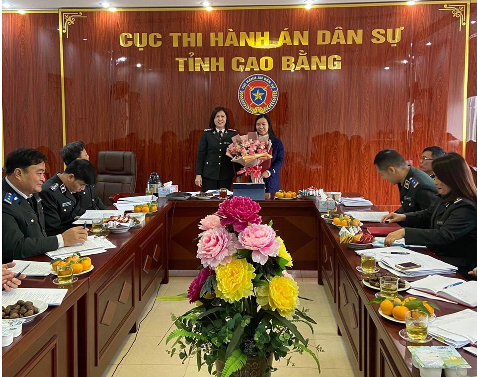 Cục Thi hành án dân sự tỉnh Cao Bằng công bố Quyết định bổ nhiệm Phó Chánh Văn phòng
